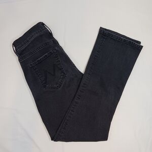 MOTHER "The Insider Crop Clean Cut" jeans in black denim  Sz. 24